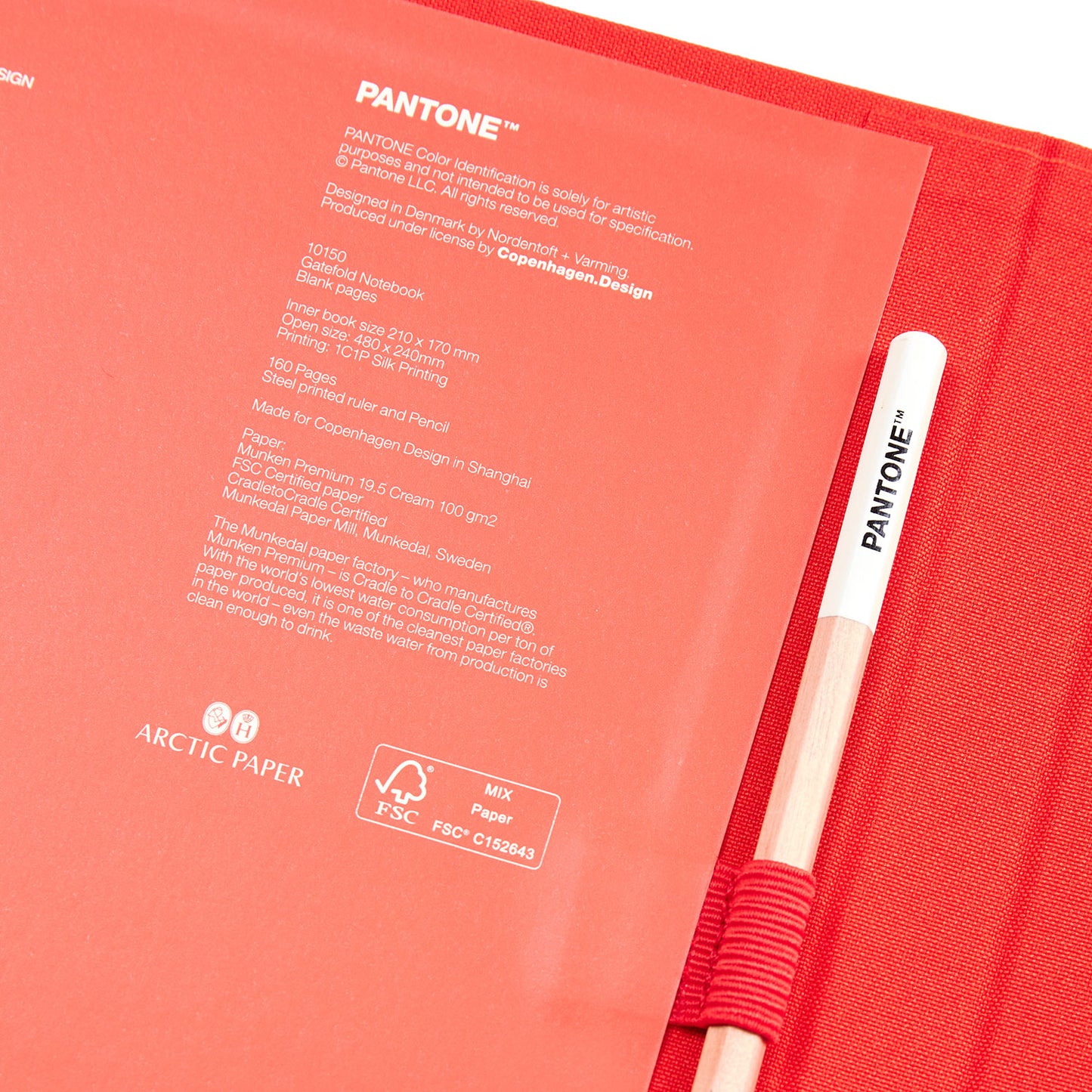 PANTONE NEW NOTEBOOK WITH PENCIL /Lined - Orange 17-1463