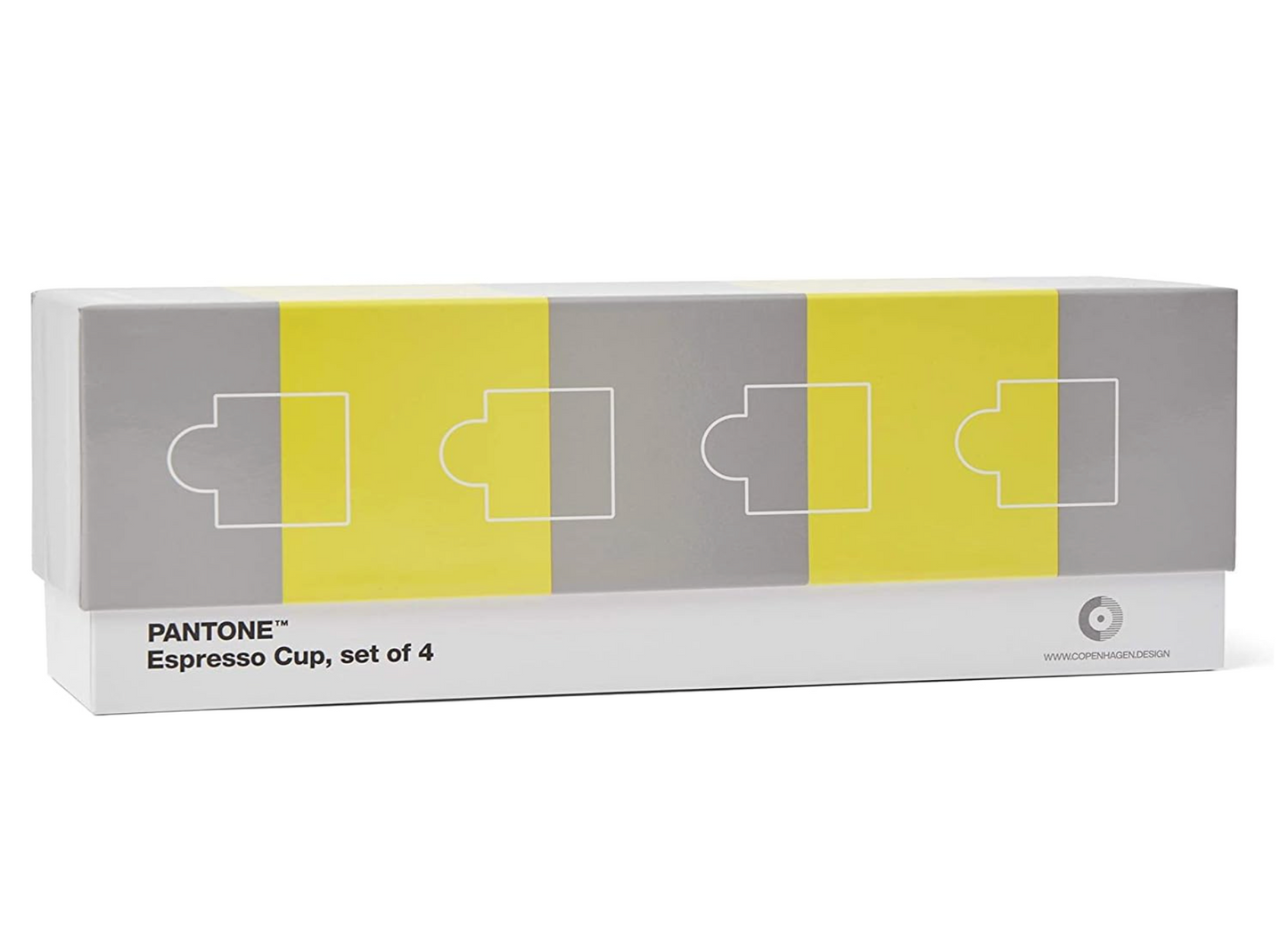 PANTONE ESPRESSO CUP – Illuminating 13-0647 & Ultimate Gray 17-5104 COY21 – 4 pcs.