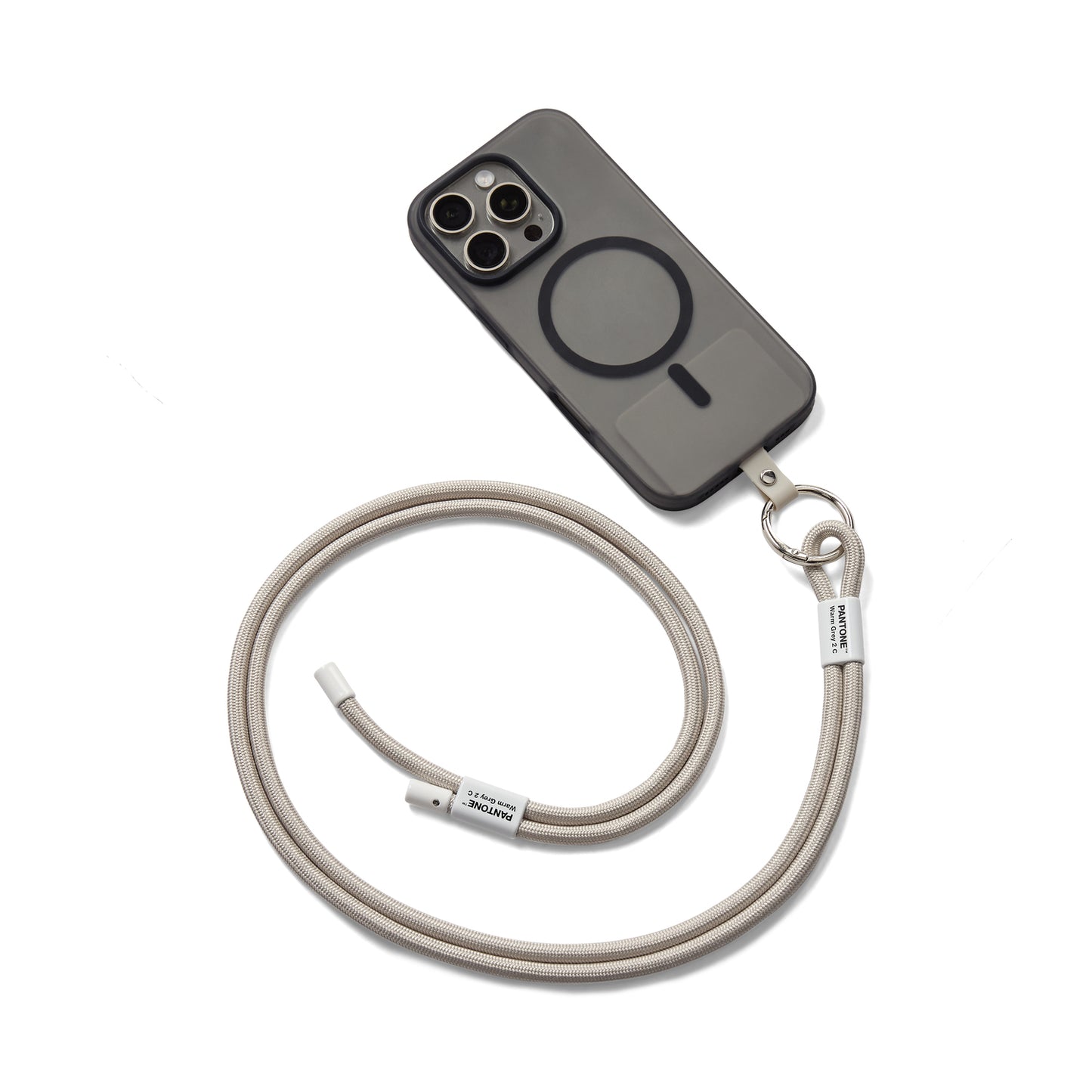PANTONE ADJUSTABLE PHONE STRAP - Warm Grey 002c