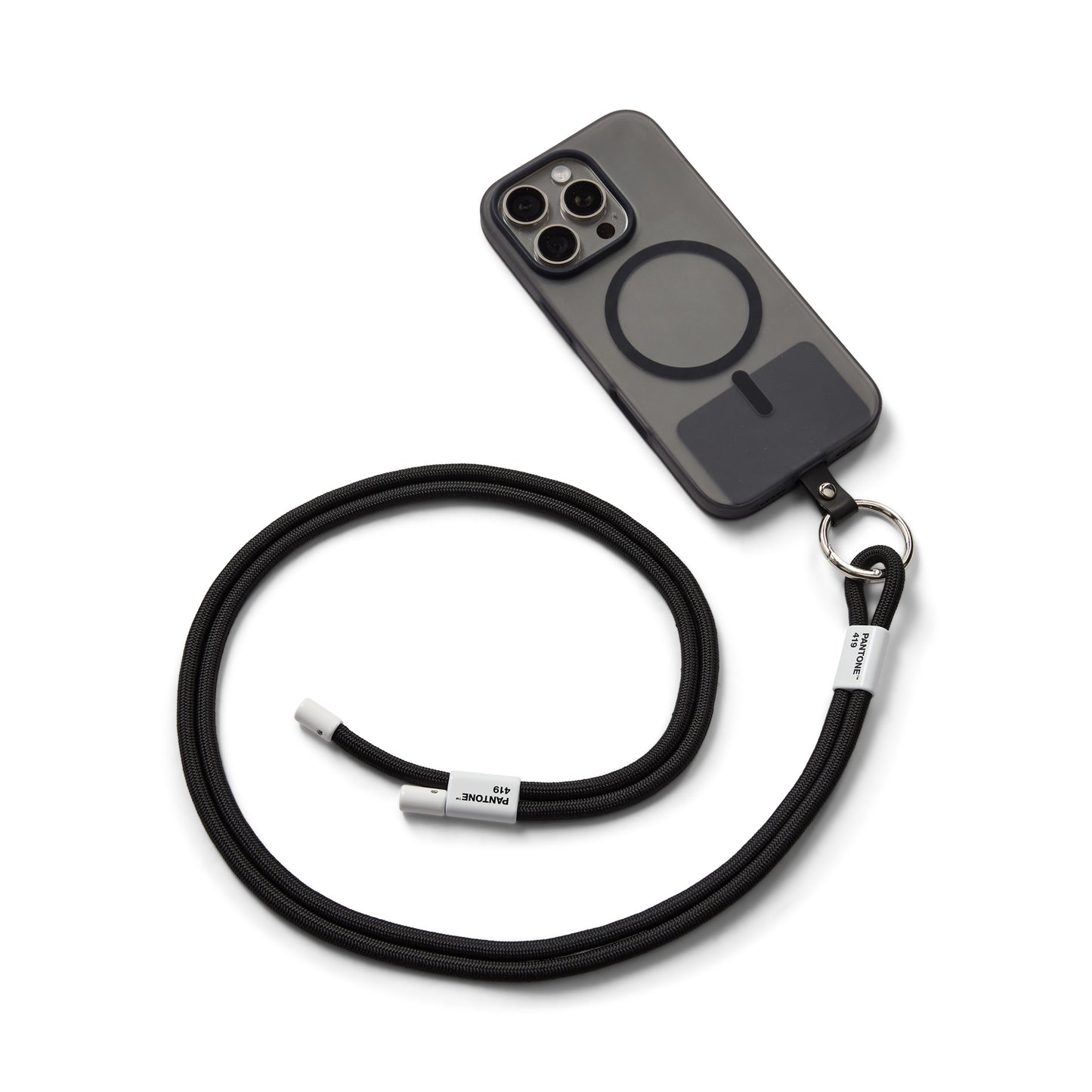 PANTONE ADJUSTABLE PHONE STRAP - Black 419