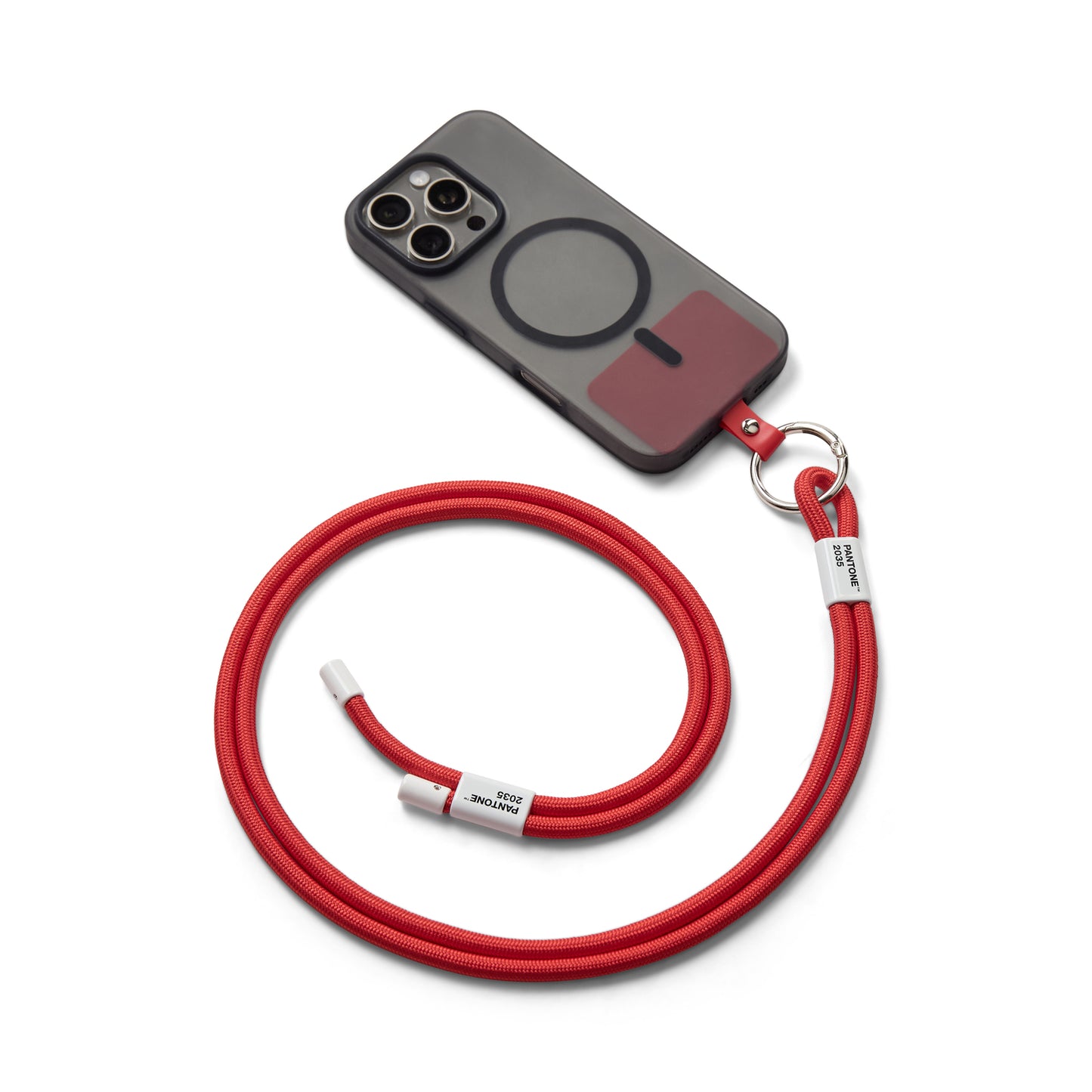 PANTONE ADJUSTABLE PHONE STRAP - Red 2035
