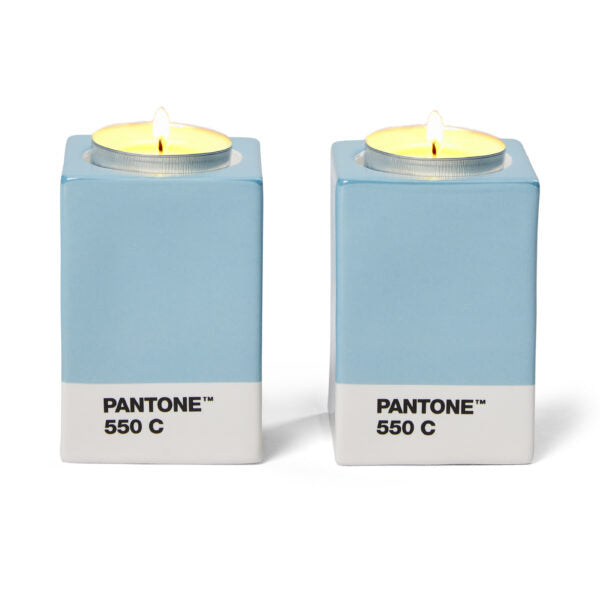 PANTONE Candle Holders Light Blue 550