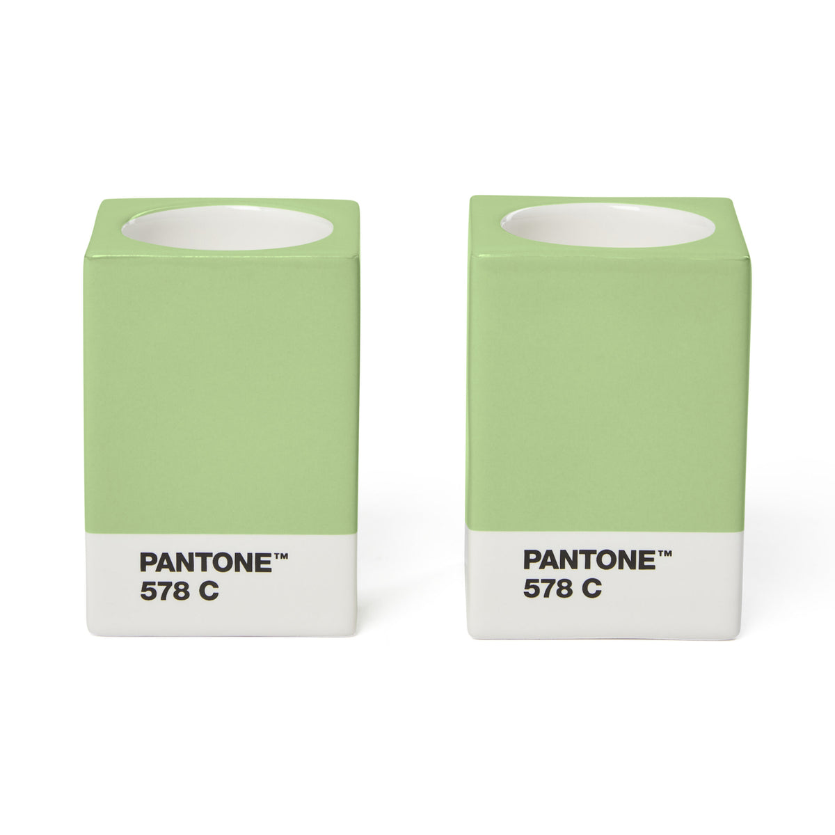 PANTONE Candle Holders Light Green 578