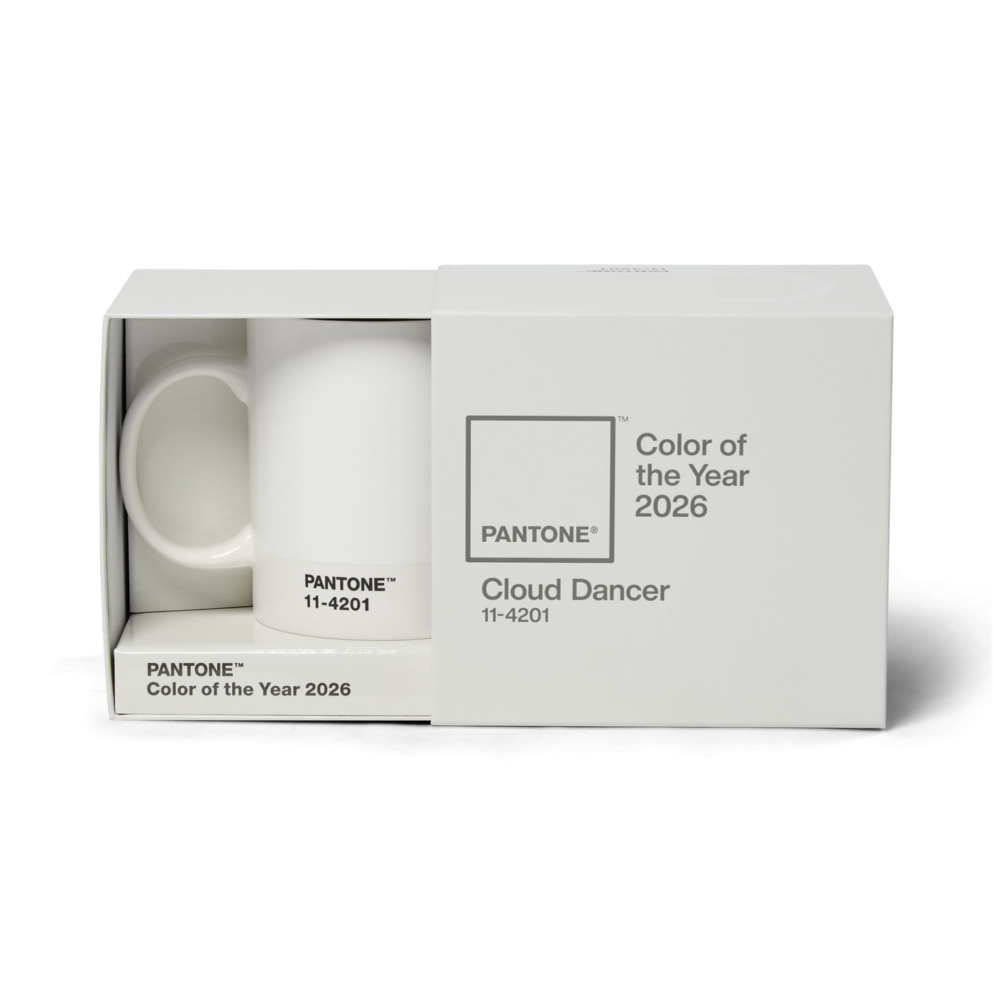 PANTONE mug – COLOR OF THE YEAR 2026 – PANTONE 11-4201 – CLOUD DANCER