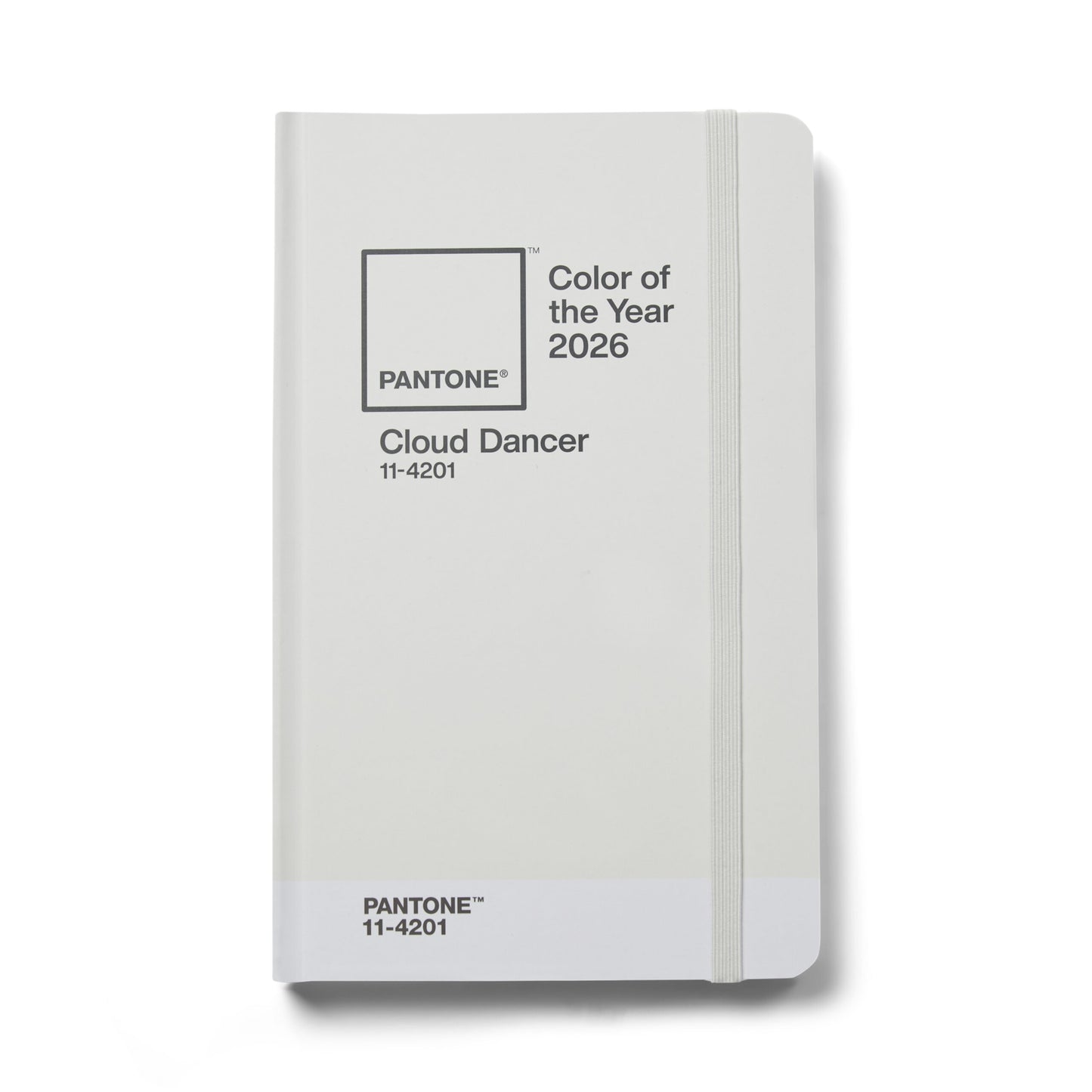 PANTONE Notebook small lined – COLOR OF THE YEAR 2026 – PANTONE 11-4201 – CLOUD DANCER