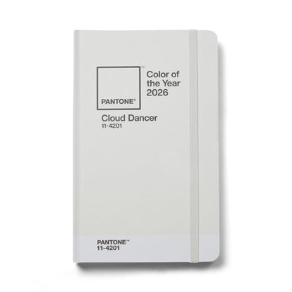 PANTONE Notebook small lined – COLOR OF THE YEAR 2026 – PANTONE 11-4201 – CLOUD DANCER