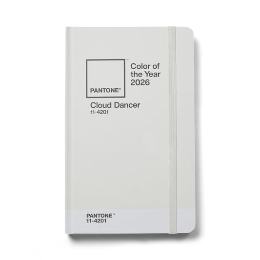 PANTONE Notebook small lined – COLOR OF THE YEAR 2026 – PANTONE 11-4201 – CLOUD DANCER