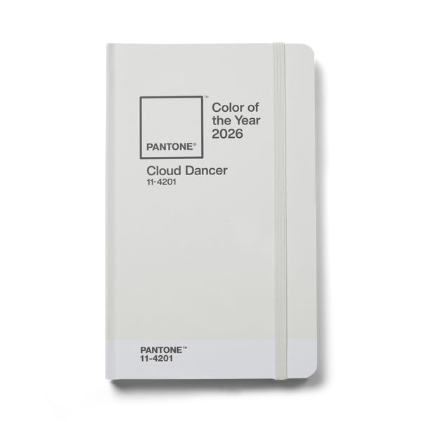 PANTONE Notebook small lined – COLOR OF THE YEAR 2026 – PANTONE 11-4201 – CLOUD DANCER