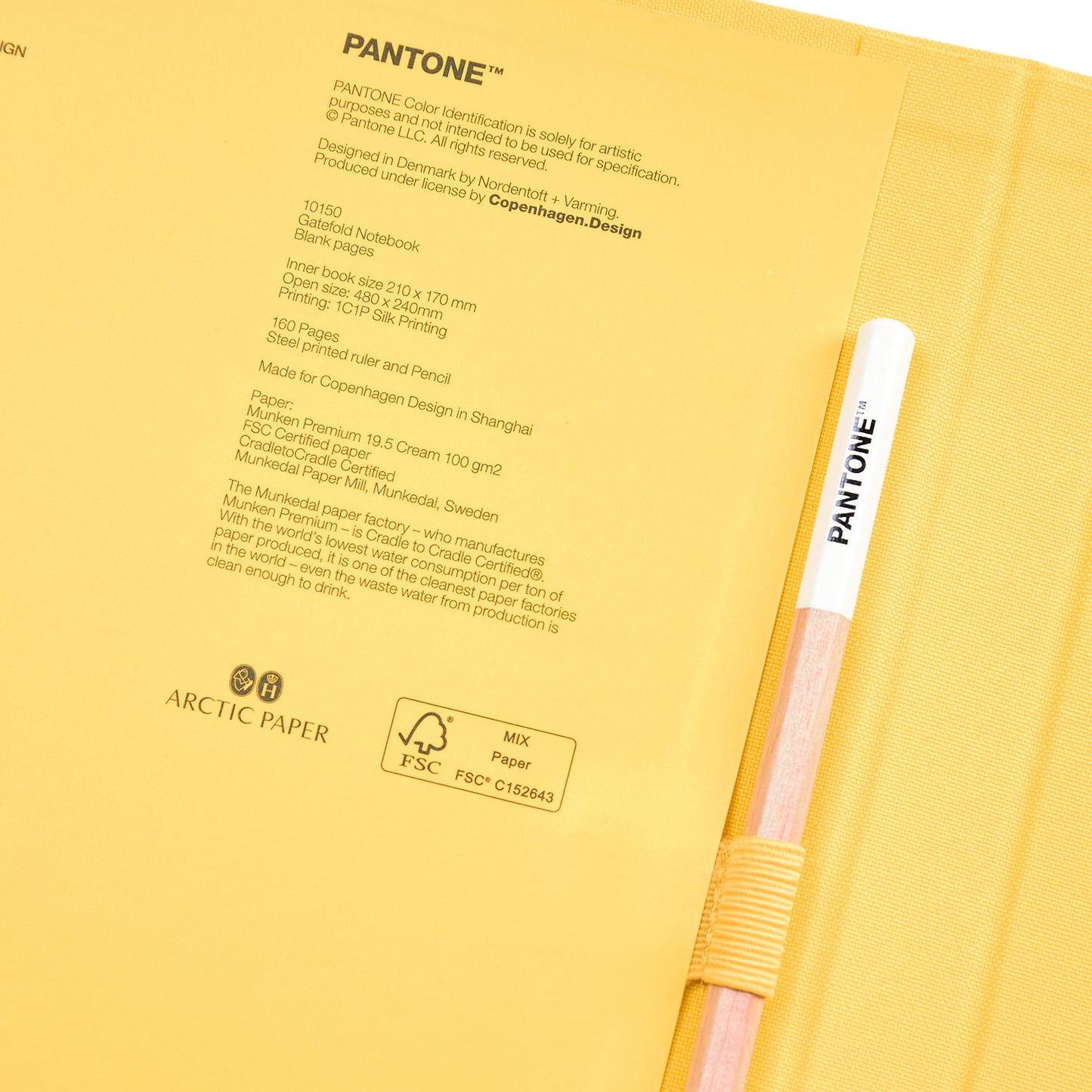 PANTONE NEW NOTEBOOK WITH PENCIL /unlined - Yellow 012 C