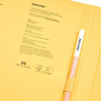 PANTONE NEW NOTEBOOK WITH PENCIL /unlined - Yellow 012 C