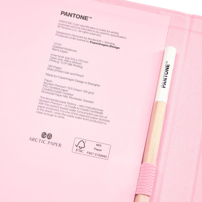 PANTONE NEW NOTEBOOK WITH PENCIL /Lined - Light Pink 13-2006