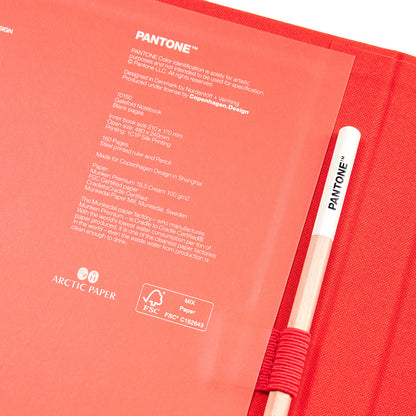 PANTONE NEW NOTEBOOK WITH PENCIL /Lined - Orange 17-1463