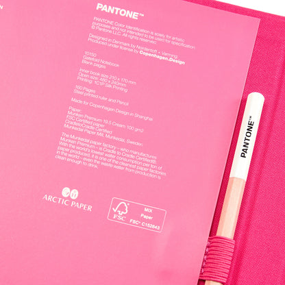 PANTONE NEW NOTEBOOK WITH PENCIL /Lined - Pink 18-2143