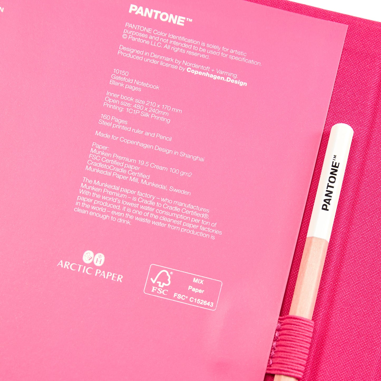PANTONE NEW NOTEBOOK WITH PENCIL /unlined - Pink 18-2143