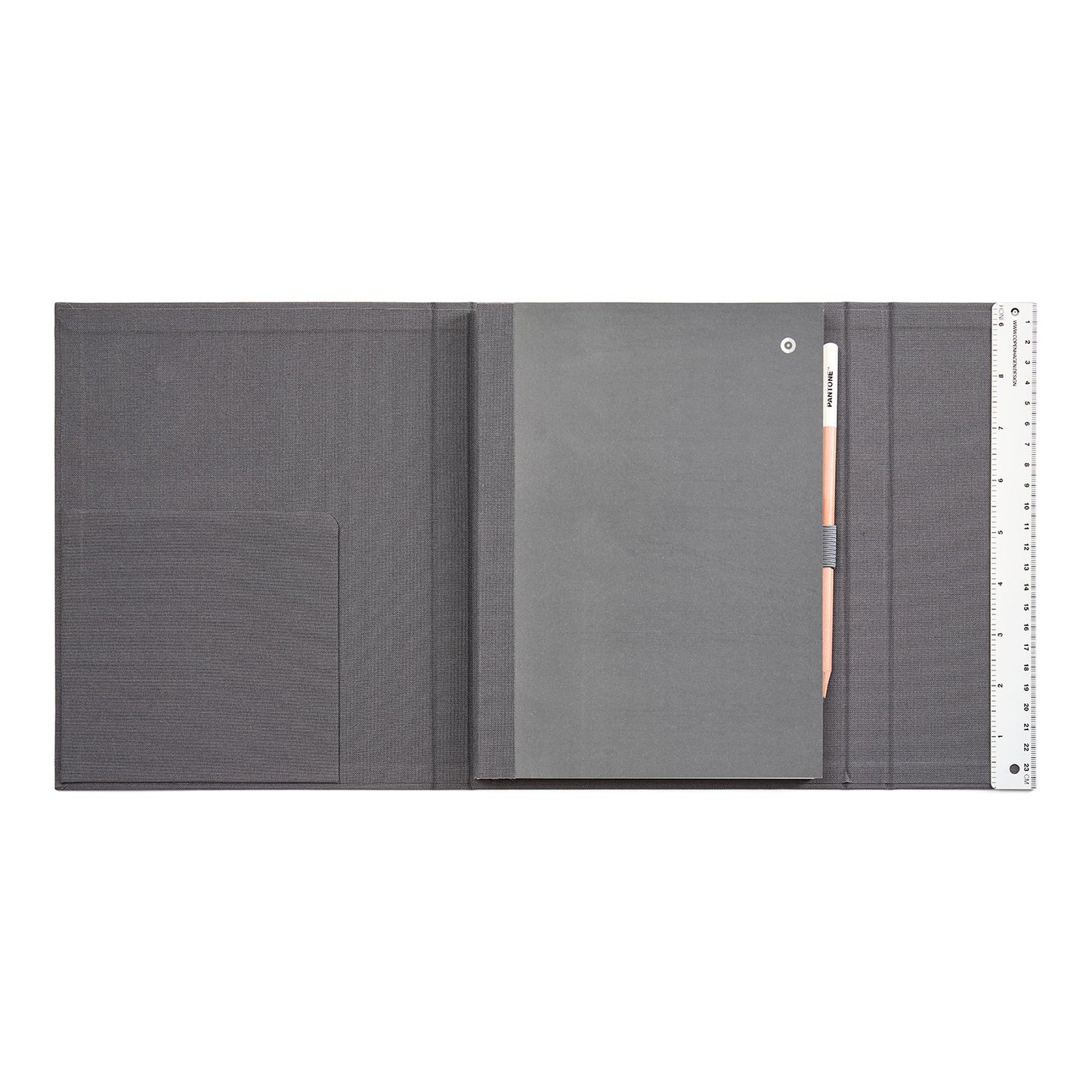 PANTONE NEW NOTEBOOK WITH PENCIL /Lined - Grey 19-0203