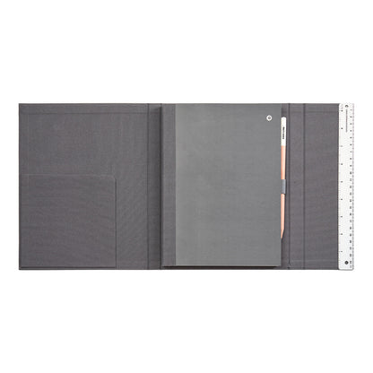 PANTONE NEW NOTEBOOK WITH PENCIL /unlined - Grey 19-0203