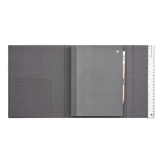 PANTONE NEW NOTEBOOK WITH PENCIL /unlined - Grey 19-0203