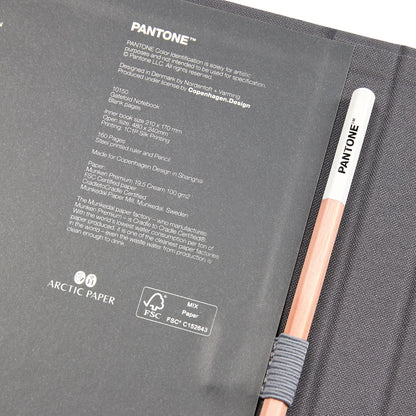 PANTONE NEW NOTEBOOK WITH PENCIL /unlined - Grey 19-0203