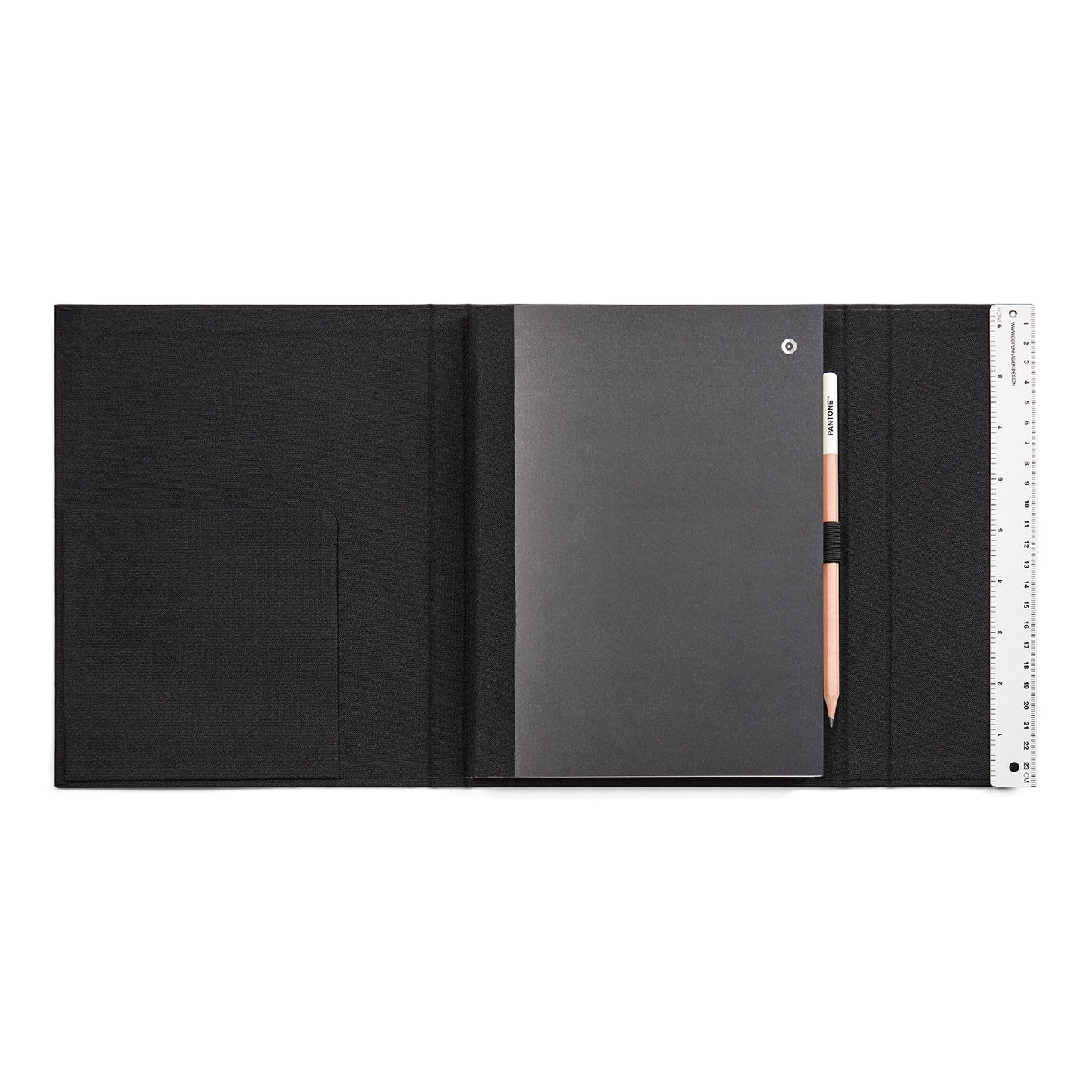 PANTONE NEW NOTEBOOK WITH PENCIL /unlined - Black 19-4007
