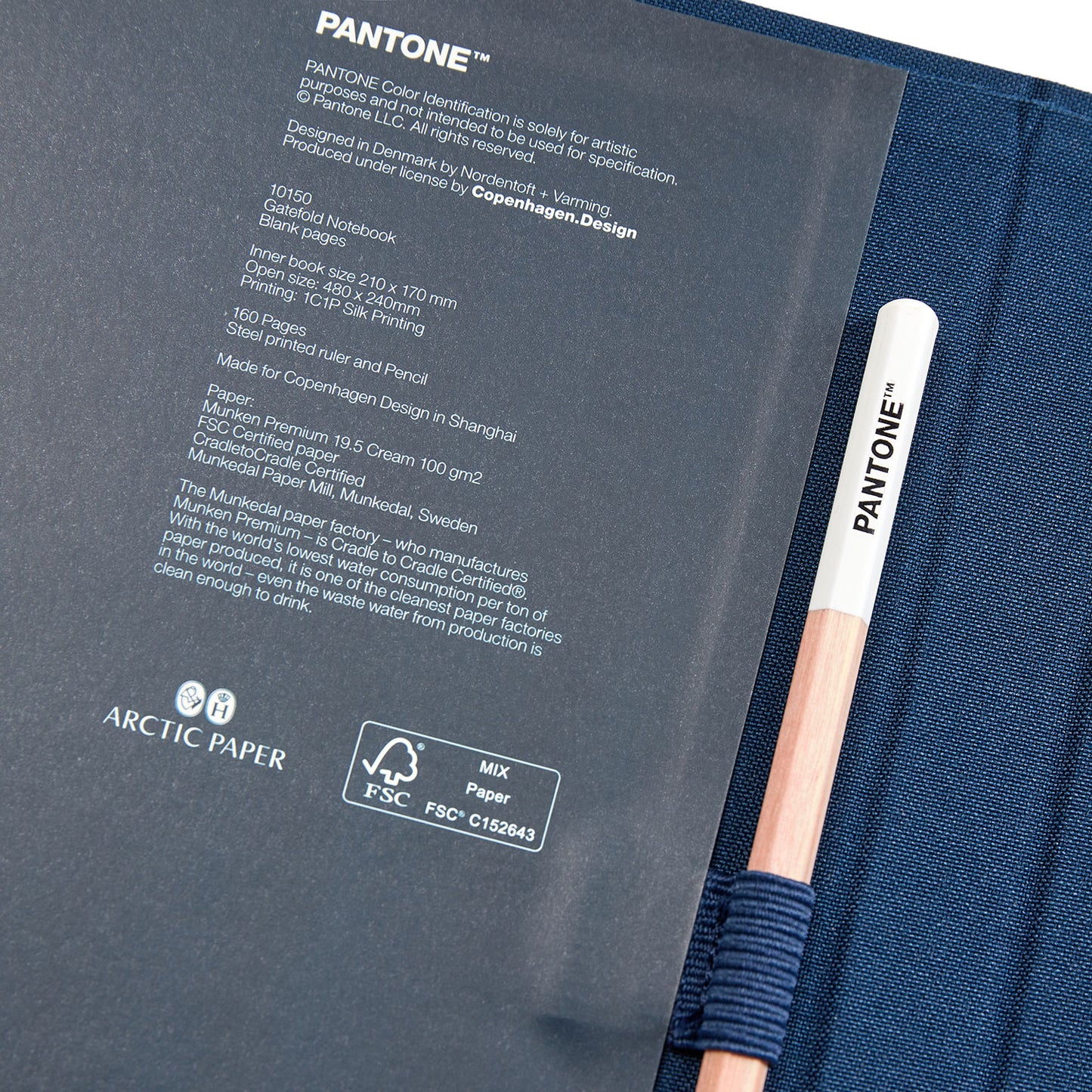 PANTONE NEW NOTEBOOK WITH PENCIL /unlined - Dark Blue 19-4122