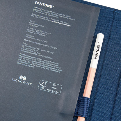 PANTONE NEW NOTEBOOK WITH PENCIL /unlined - Dark Blue 19-4122