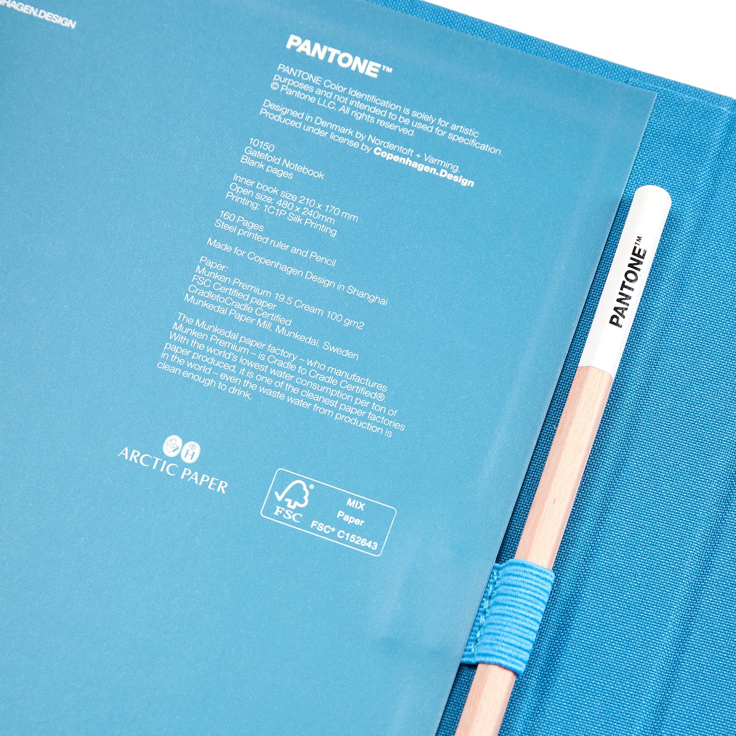 PANTONE NEW NOTEBOOK WITH PENCIL /unlined - Blue 2150 C