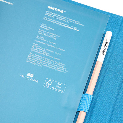 PANTONE NEW NOTEBOOK WITH PENCIL /unlined - Blue 2150 C