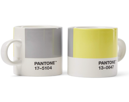 PANTONE ESPRESSO CUP – Illuminating 13-0647 & Ultimate Gray 17-5104 COY21 – 4 pcs.