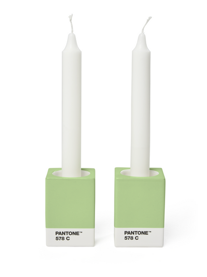 PANTONE Candle Holders Light Green 578