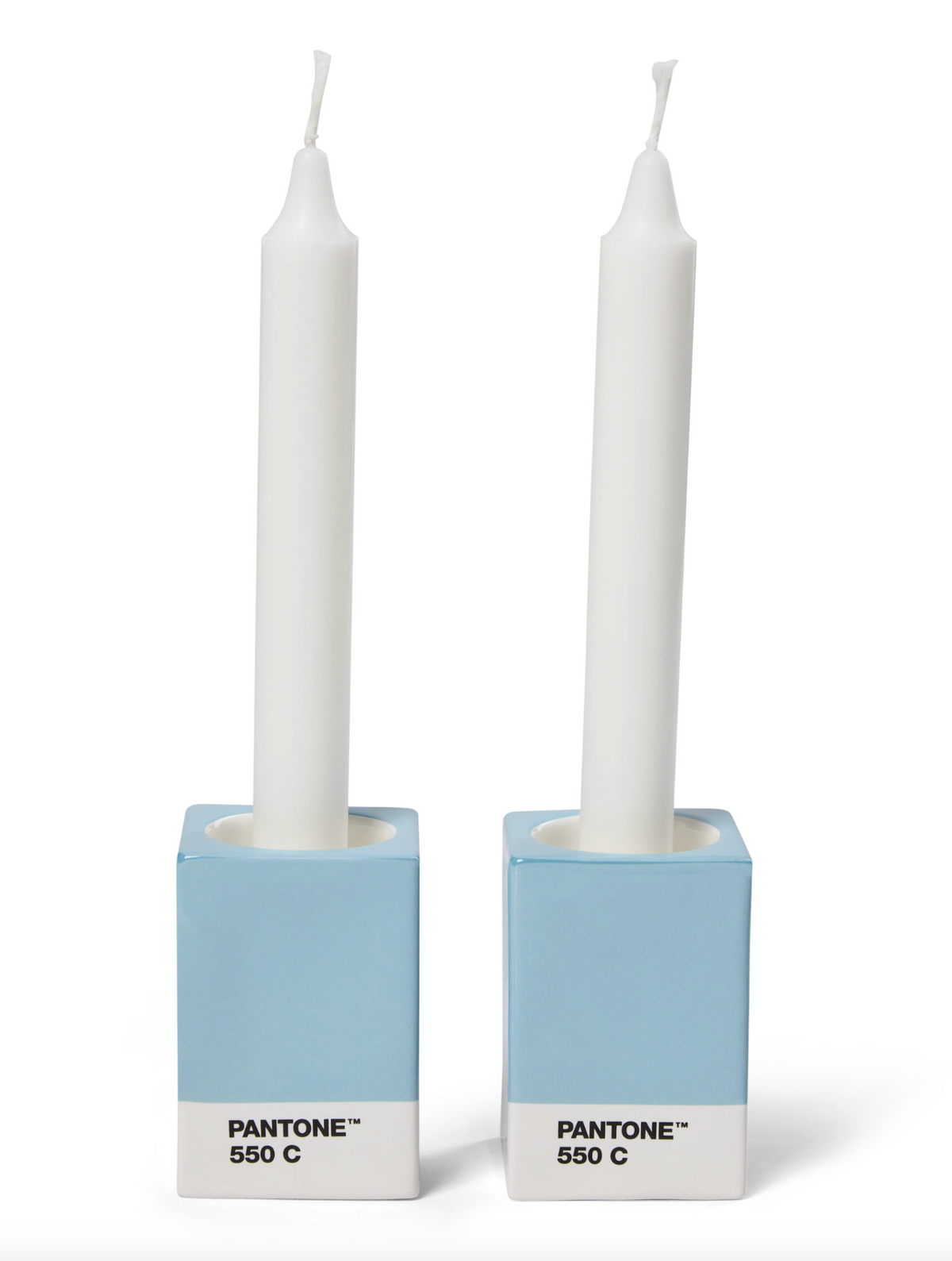 PANTONE Candle Holders Light Blue 550