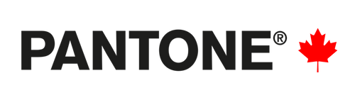 Pantone logo with a red maple leaf on a white background